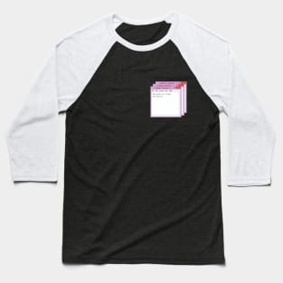 windows notepad, tumblr aesthetics Baseball T-Shirt